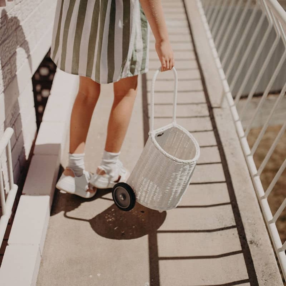 Olli Ella Rattan Original Luggy-White